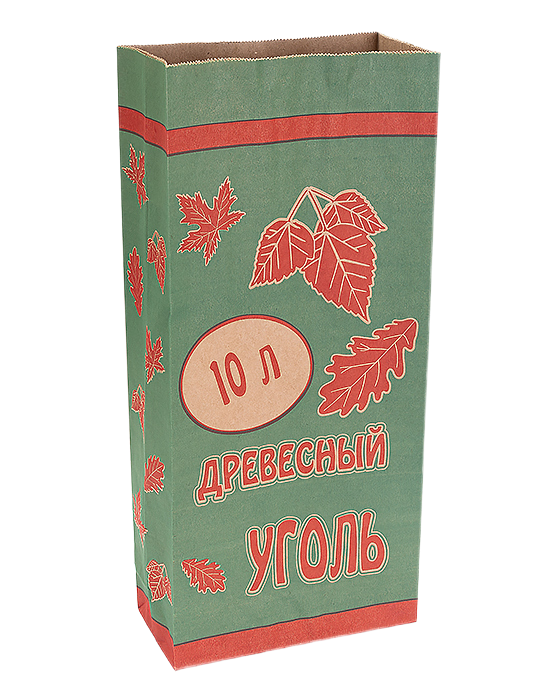 Бумажный пакет древесного угля 10 литров